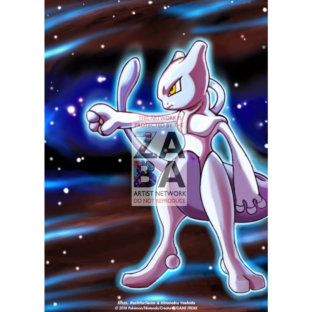 Shining Mewtwo 109/105 Neo Destiny Extended Art Custom Pokemon Card - ZabaTV