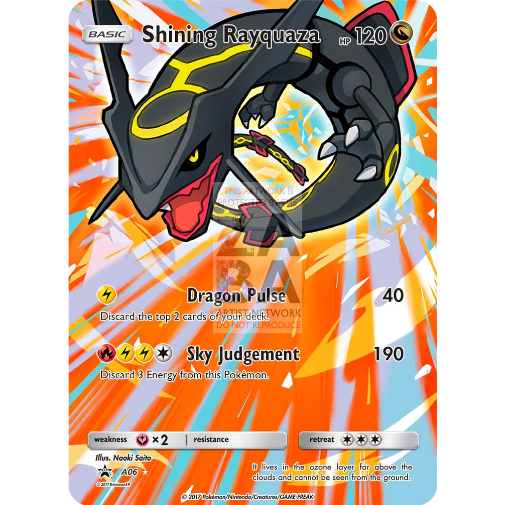 Shining Rayquaza 56/72 Shining Legends Extended Art Custom Pokemon Card - ZabaTV