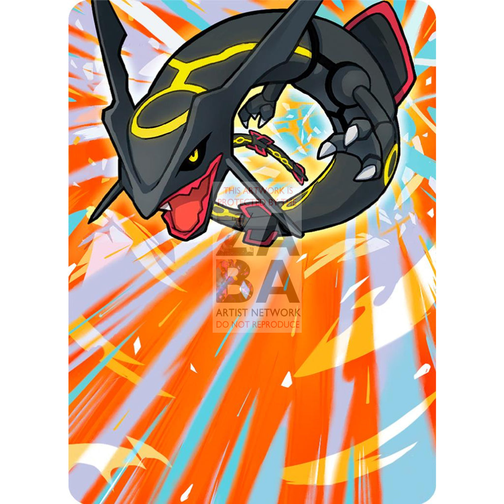 Shining Rayquaza 56/72 Legends Extended Art Custom Pokemon Card Silver Holographic Textless