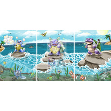 Shining Squirtle 63/102 Base Set Extended Art - Custom Pokemon Card Triple Pack Continuous