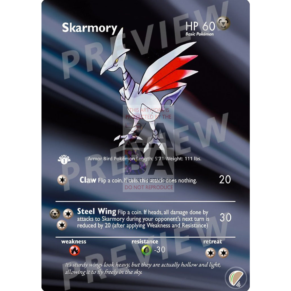 Skarmory 13/111 Neo Genesis Extended Art Custom Pokemon Card - ZabaTV