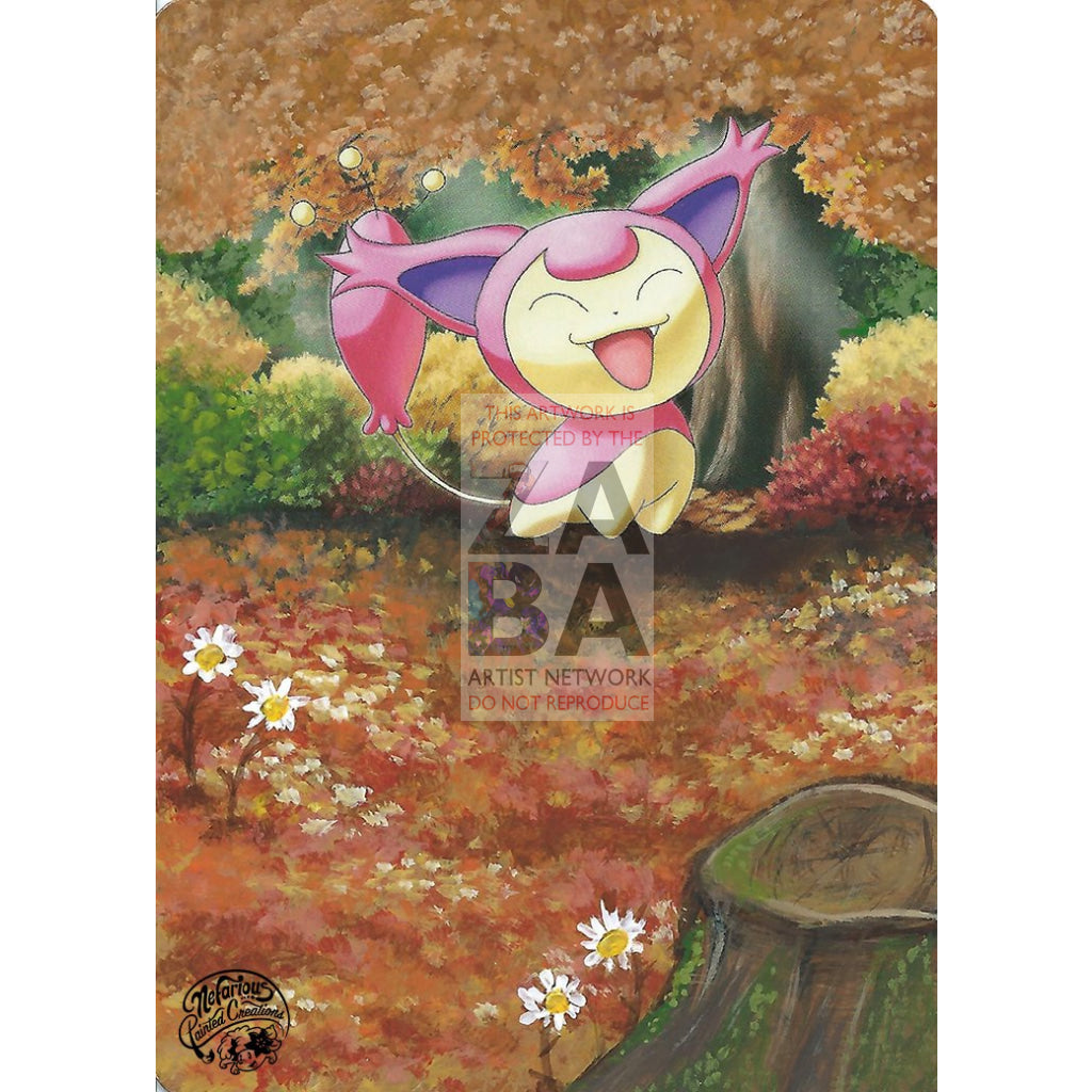 Skitty 93/127 Platinum Extended Art Custom Pokemon Card Silver Holo