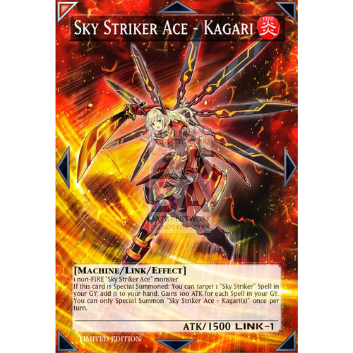 Sky Striker Ace - Kagari Full Art Orica Custom Yu-Gi-Oh! Card