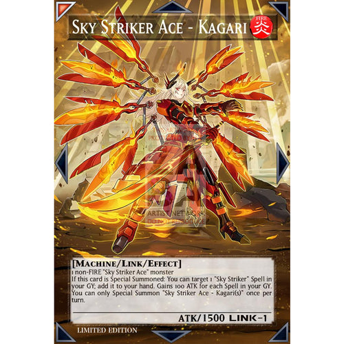 Sky Striker Ace - Kagari V. 2 Full Art Orica Custom Yu-Gi-Oh! Card