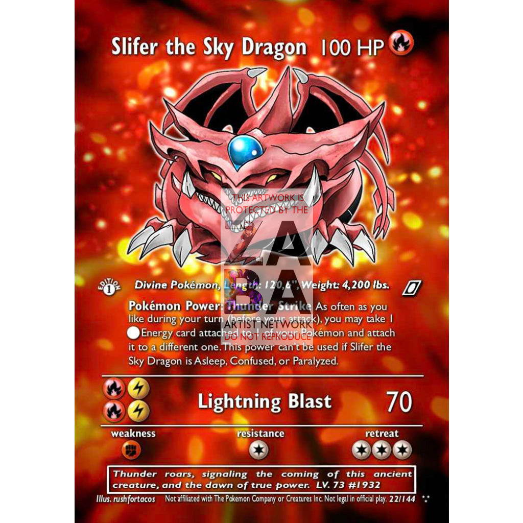 Slifer the Sky Dragon as a Pokemon Card Custom Card - ZabaTV