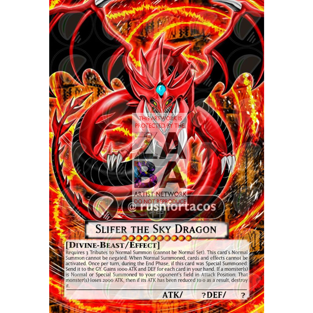 Slifer the Sky Dragon v4 Full Art ORICA - Custom Yu-Gi-Oh! Card - ZabaTV