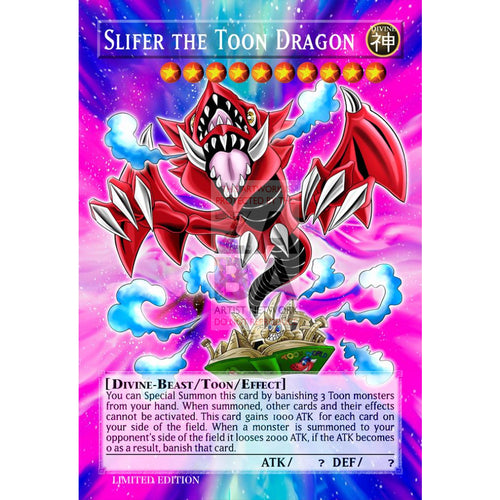 Slifer The Toon Dragon Full Art Orica - Custom Yu-Gi-Oh! Card