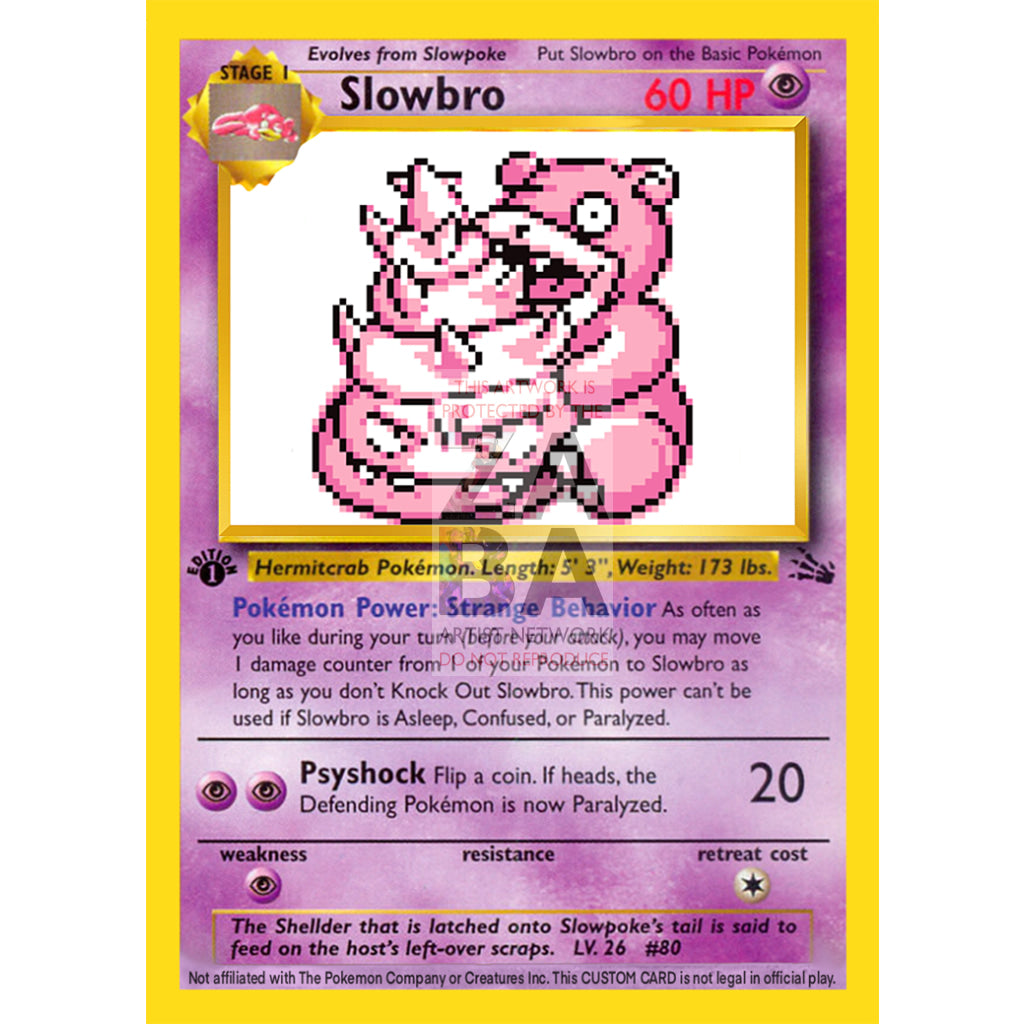 Slowbro Game Sprite Custom Pokemon Card - ZabaTV