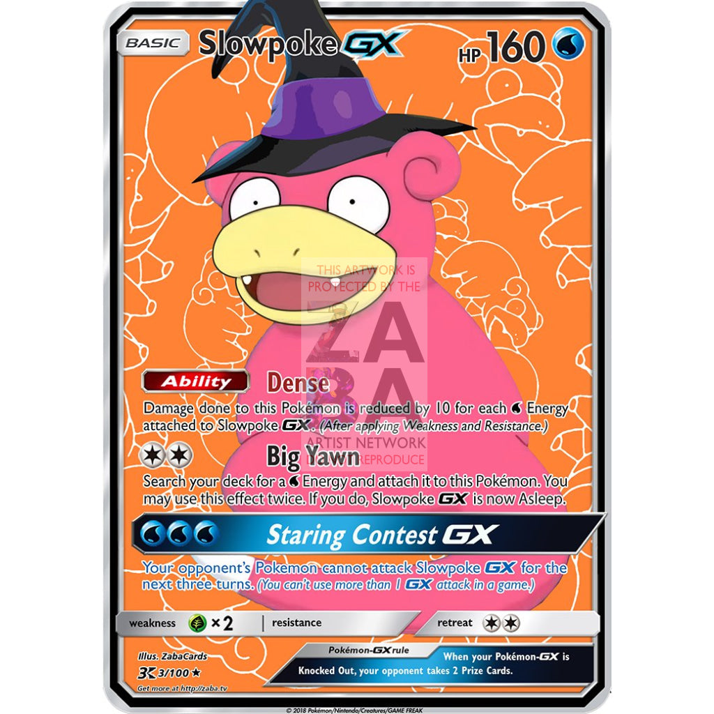 Slowpoke GX Custom Pokemon Card - ZabaTV