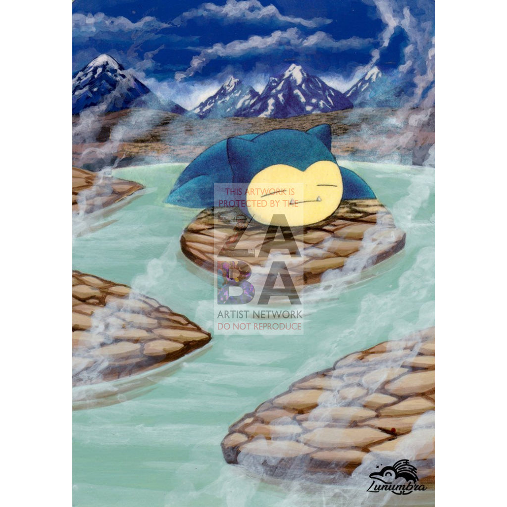 Snorlax 100/144 Skyridge Extended Art Custom Pokemon Card Textless Silver Holographic
