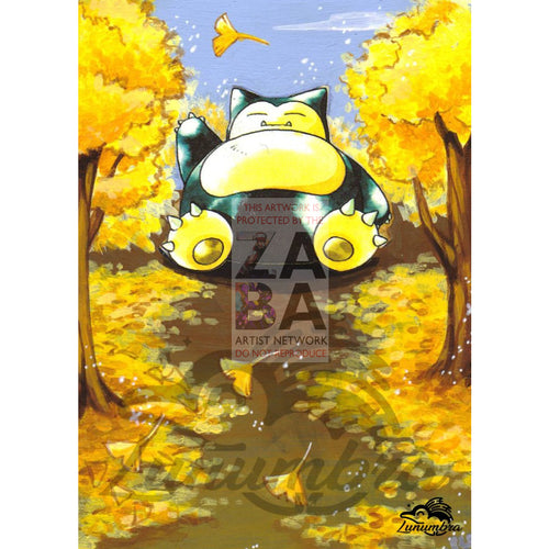 Snorlax 27/64 Jungle Set Extended Art Custom Pokemon Card Textless Silver Holographic