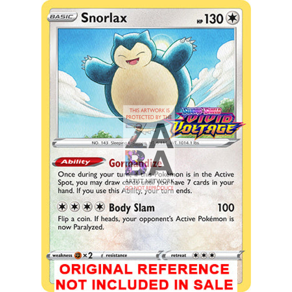 Snorlax SWSH068 Promo Extended Art Custom Pokemon Card - ZabaTV