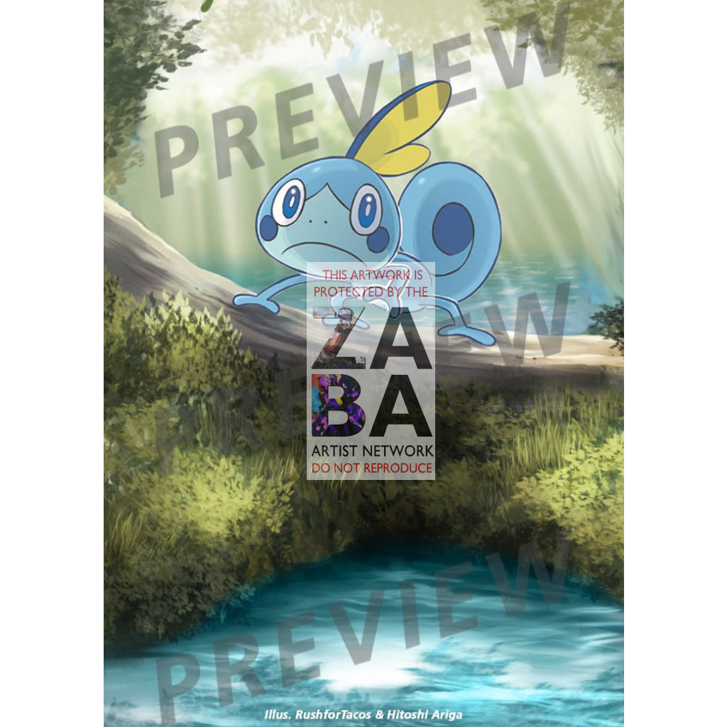 Sobble 55/202 Sword & Shield Extended Art Custom Pokemon Card - ZabaTV