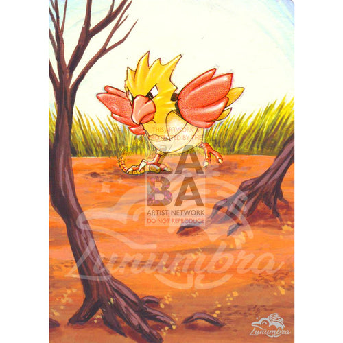 Spearow 62/64 Jungle Set Extended Art Custom Pokemon Card Textless Silver Holographic