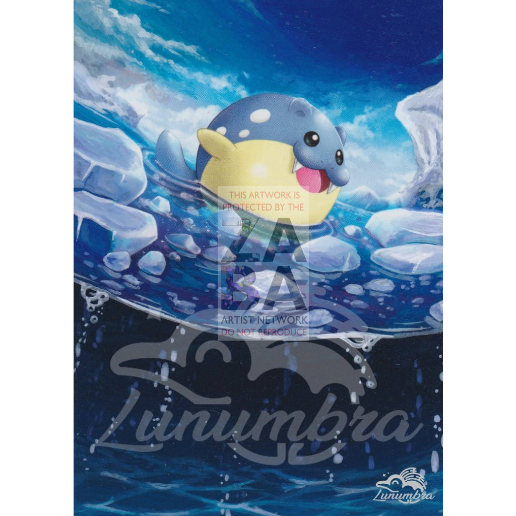 Spheal 24/106 Xy Flashfire Extended Art Custom Pokemon Card Textless Silver Holographic