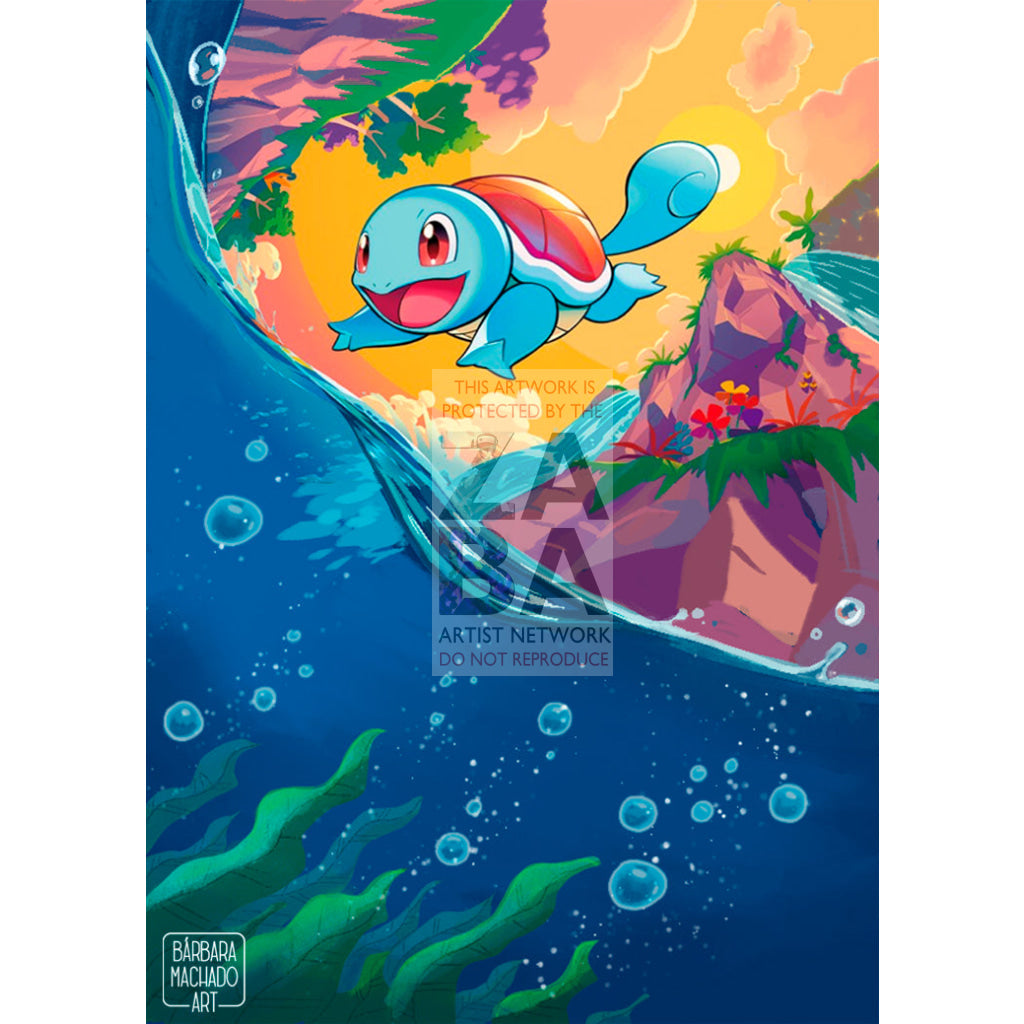 Squirtle 007/165 151 Extended Art Custom Pokemon Card