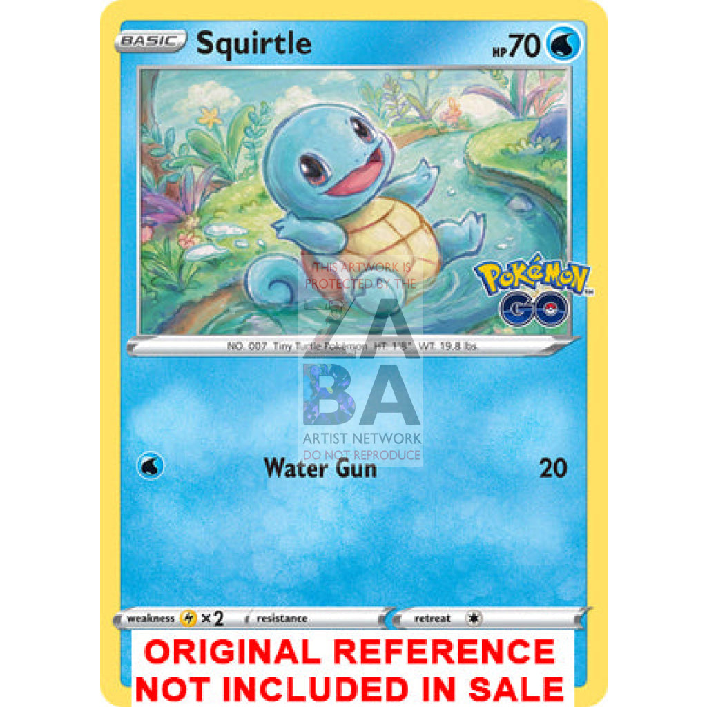 Squirtle 015/078 Pokemon GO Extended Art Custom Pokemon Card - ZabaTV