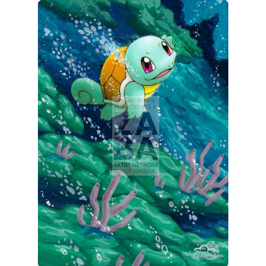 Squirtle 63/100 Ex Crystal Guardians Extended Art Custom Pokemon Card Textless Silver Holographic