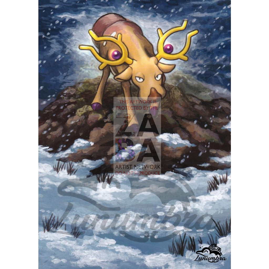 Stantler 156/214 Sun & Moon Lost Thunder Extended Art Custom Pokemon Card - ZabaTV