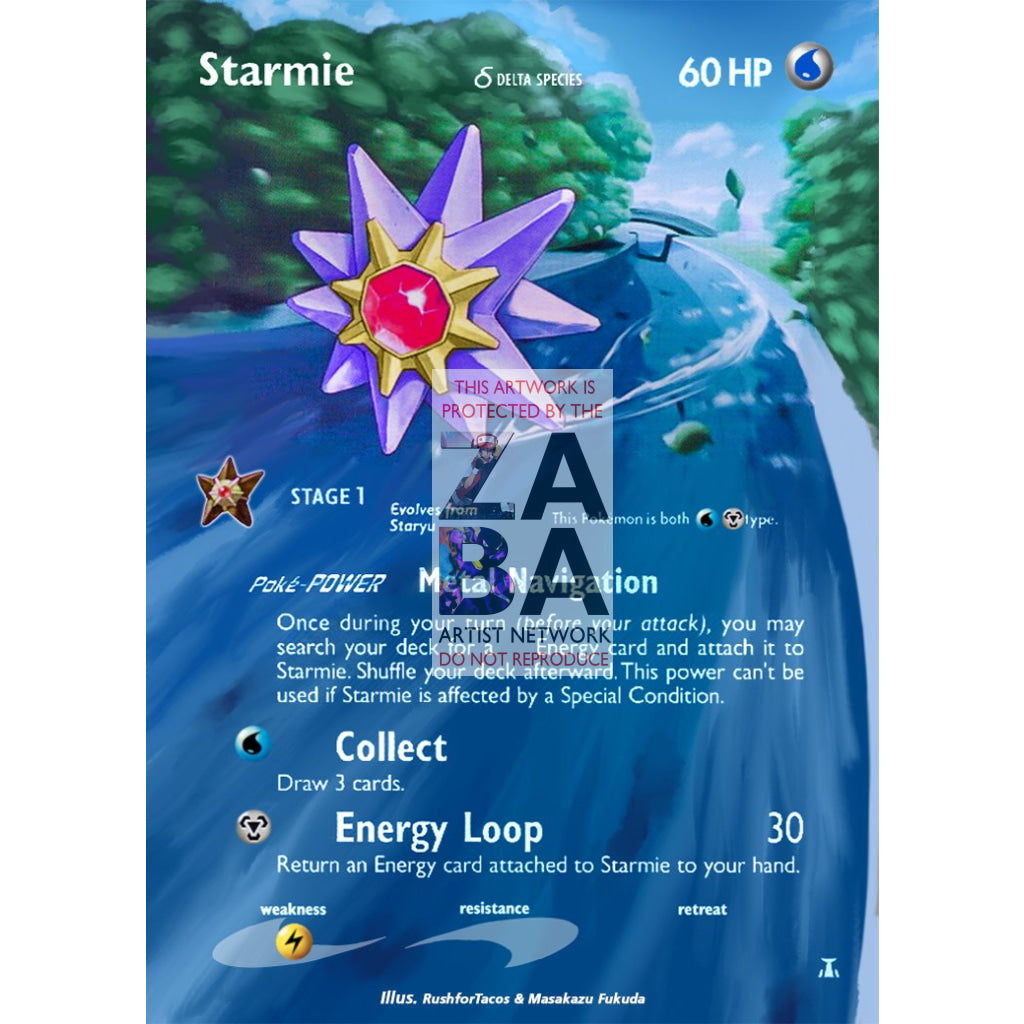 Starmie (Delta Species) 15/113 Delta Species Extended Art Custom Pokemon Card - ZabaTV