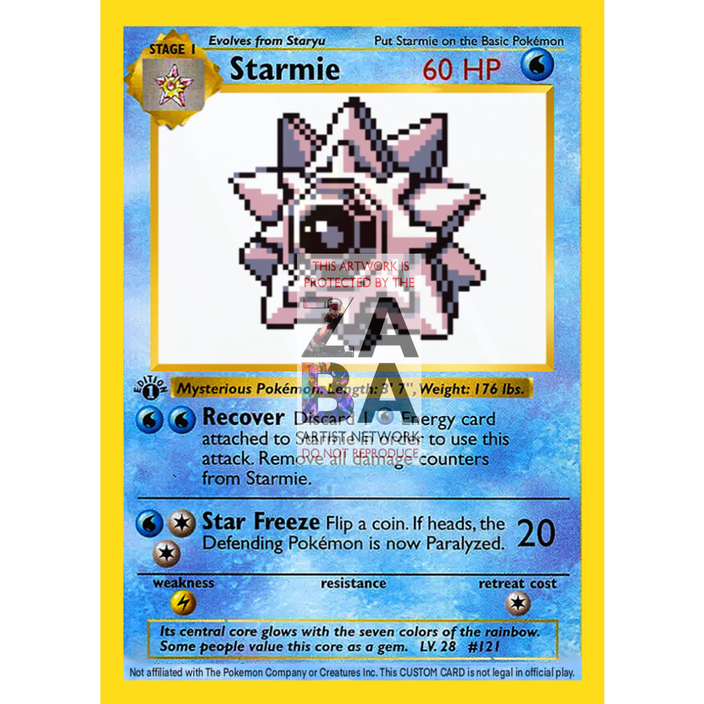 Starmie Game Sprite Custom Pokemon Card - ZabaTV