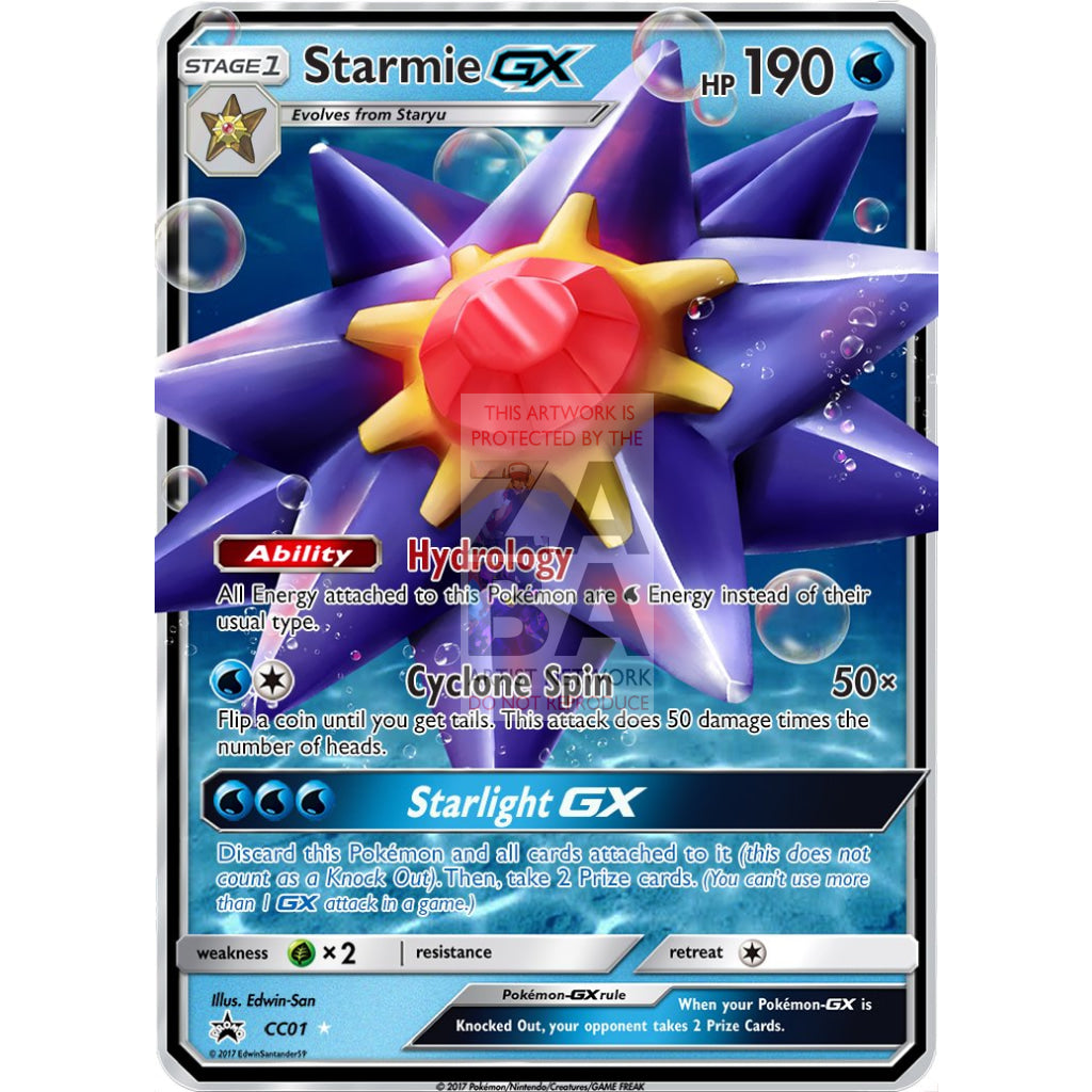 Starmie Gx Custom Pokemon Card