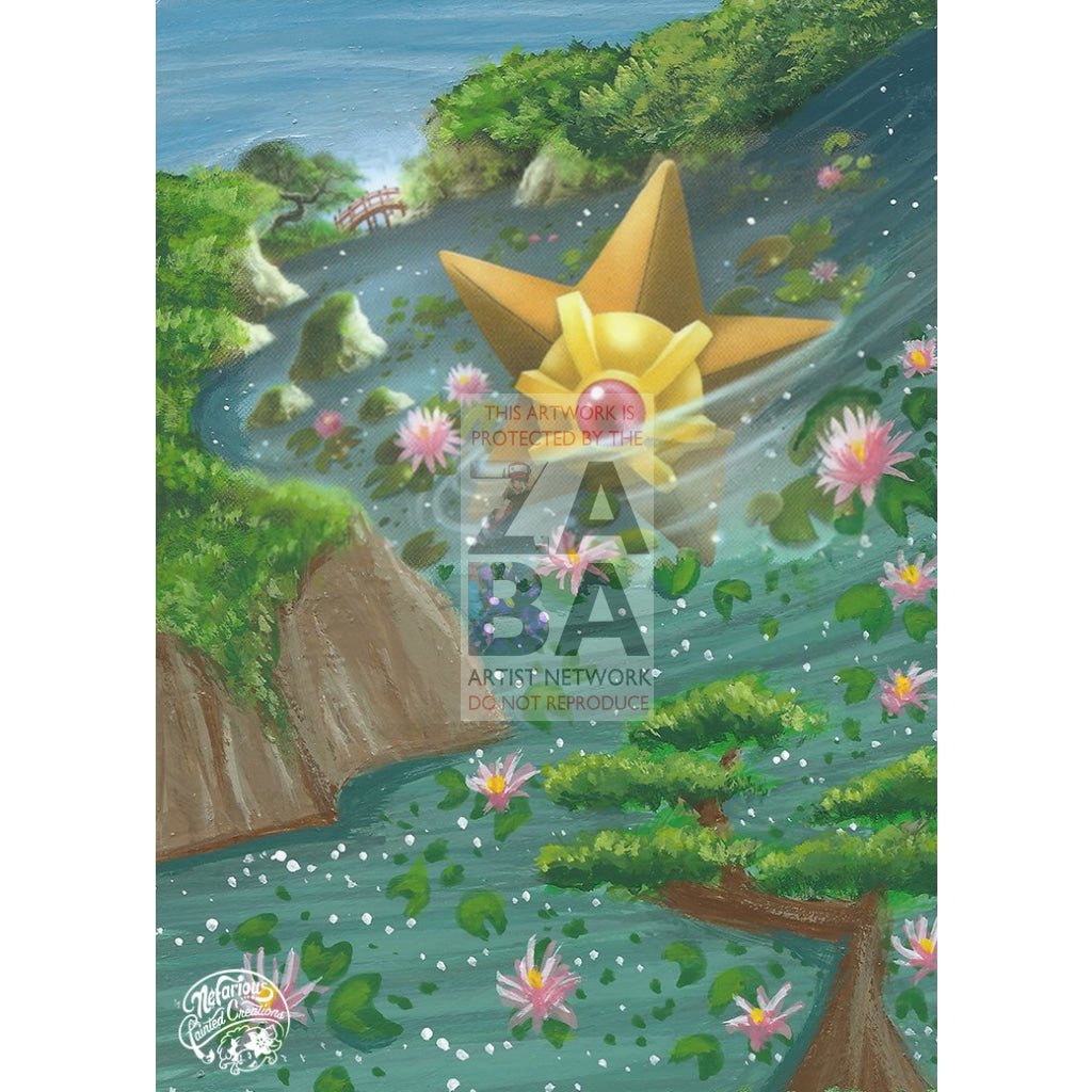 Staryu 84/123 Heartgold & Soulsilver Extended Art Custom Pokemon Card Silver Holo