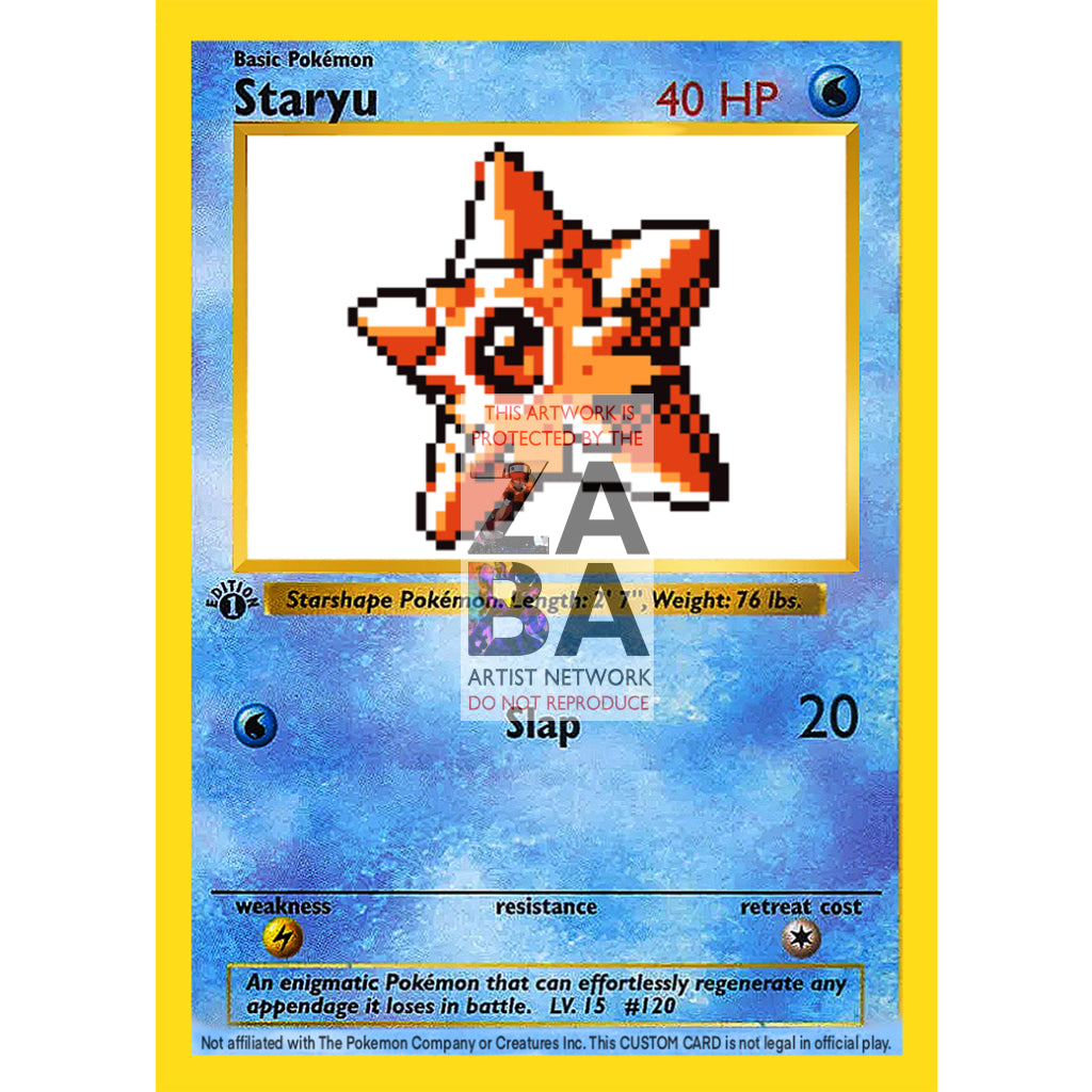 Staryu Game Sprite Custom Pokemon Card - ZabaTV