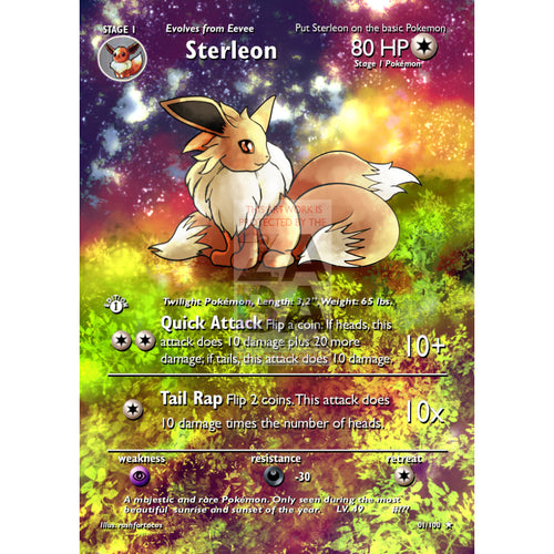 Sterleon (Eeveelution) Custom Pokemon Card Extended Plus Text