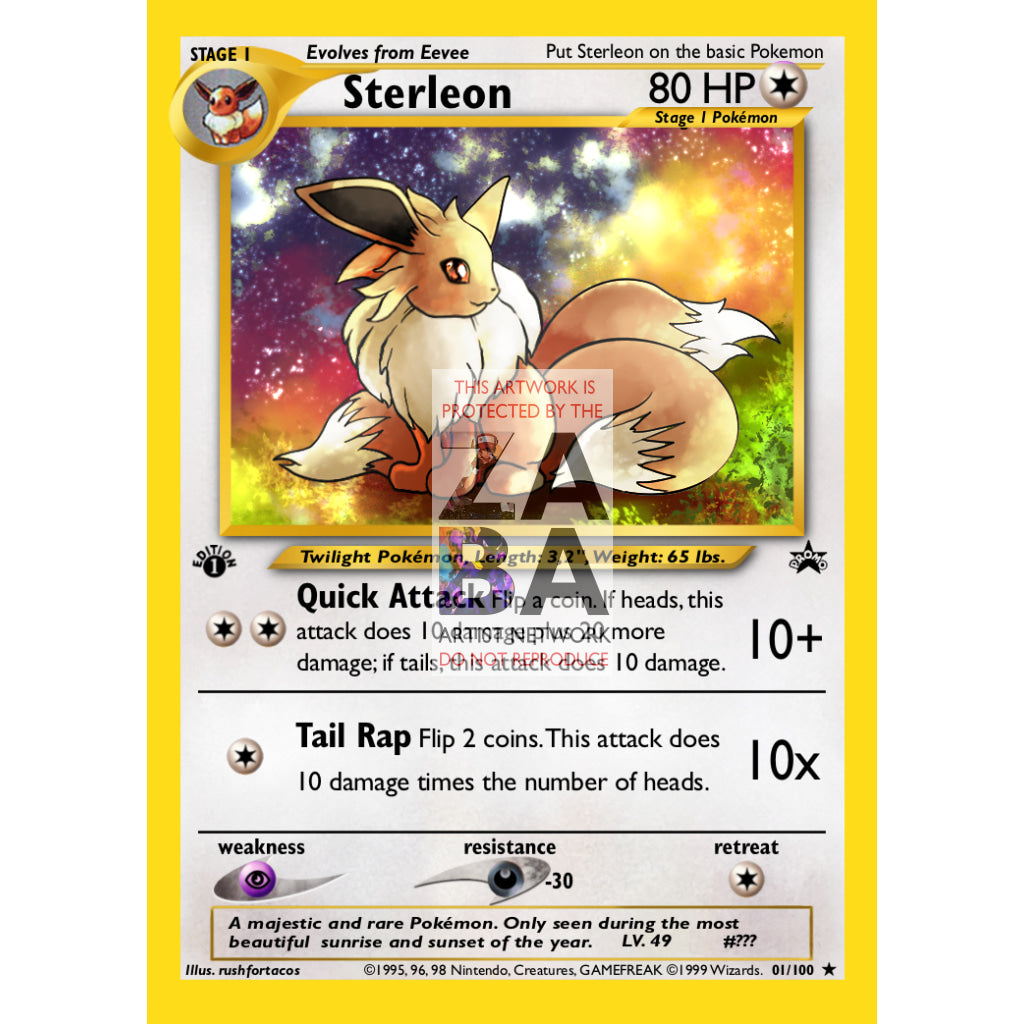 Sterleon (Eeveelution) Custom Pokemon Card - ZabaTV