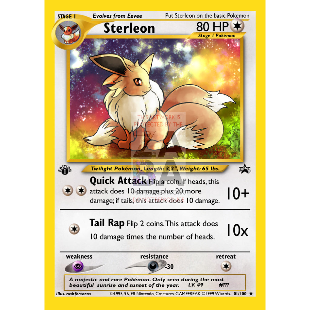 Sterleon (Eeveelution) Custom Pokemon Card Retro Template