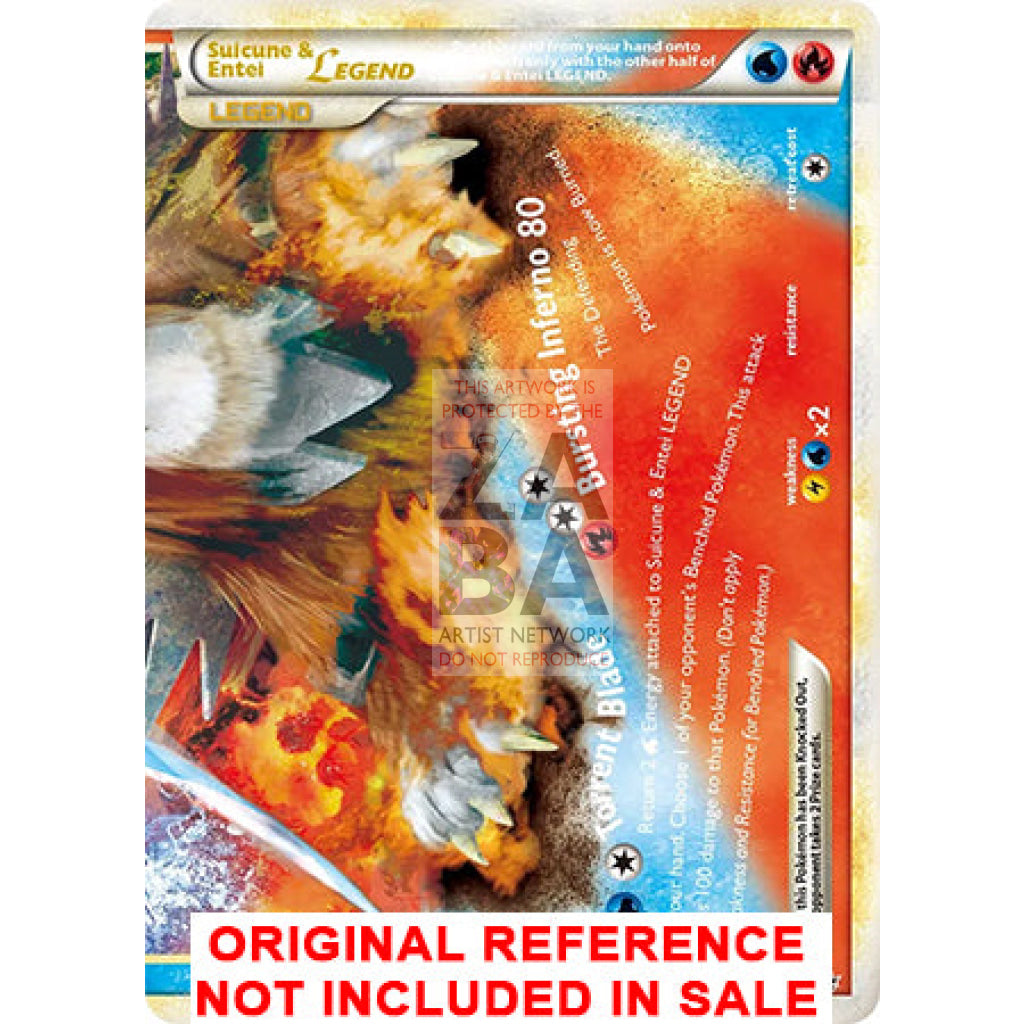Suicune & Entei LEGEND Combined 94/95 & 95/95 Unleashed Extended Art Custom Pokemon Card - ZabaTV