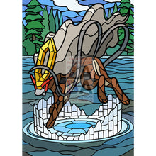 Suicune V Stained - Glass Custom Pokemon Card Burning Chill Textless / Silver Foil