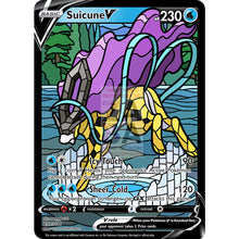Suicune V Stained - Glass Custom Pokemon Card Frozen Thunder / Silver Foil