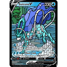 Suicune V Stained - Glass Custom Pokemon Card Shining / Silver Foil