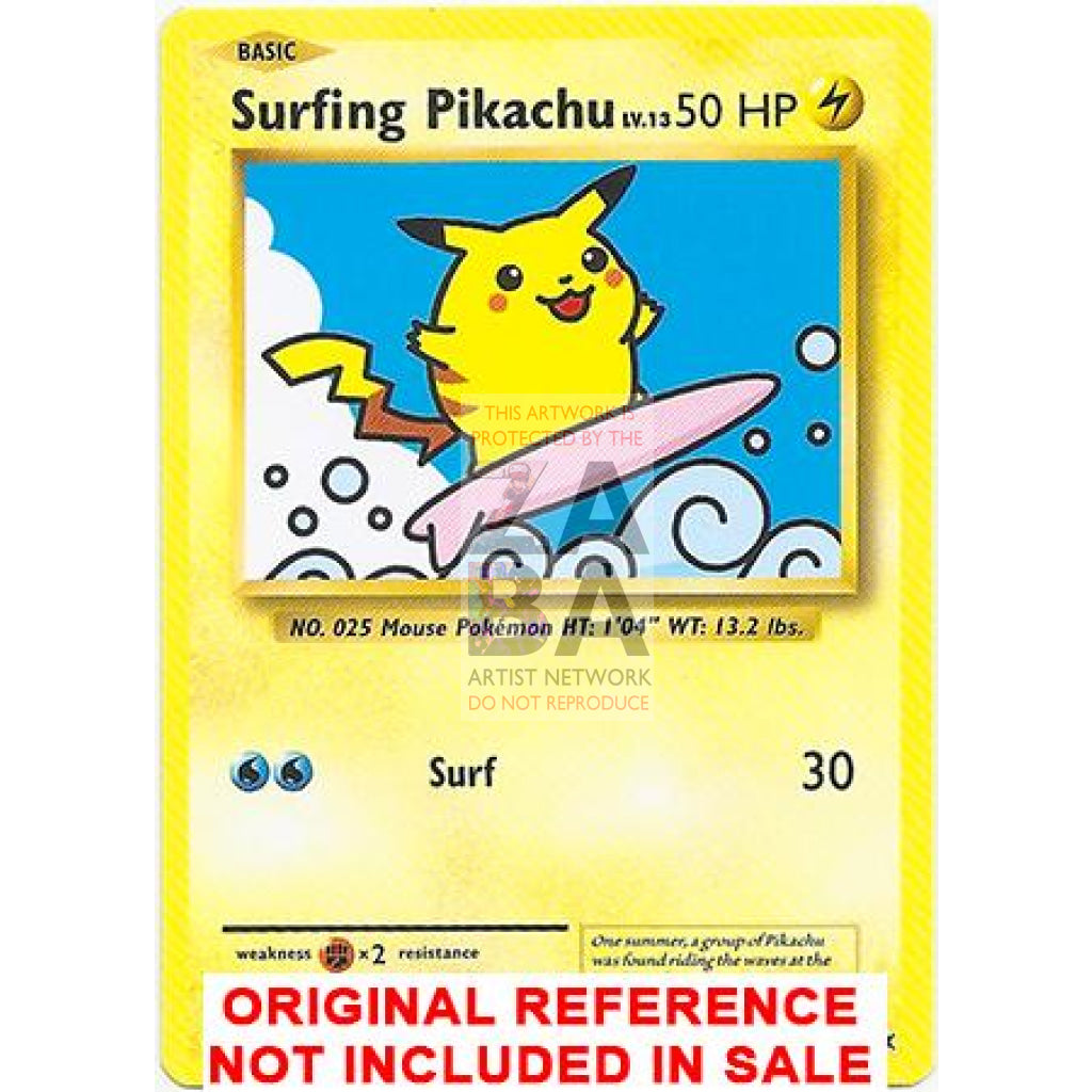 Surfing Pikachu XY Evolutions 111/108 Extended Art Custom Pokemon Card - ZabaTV