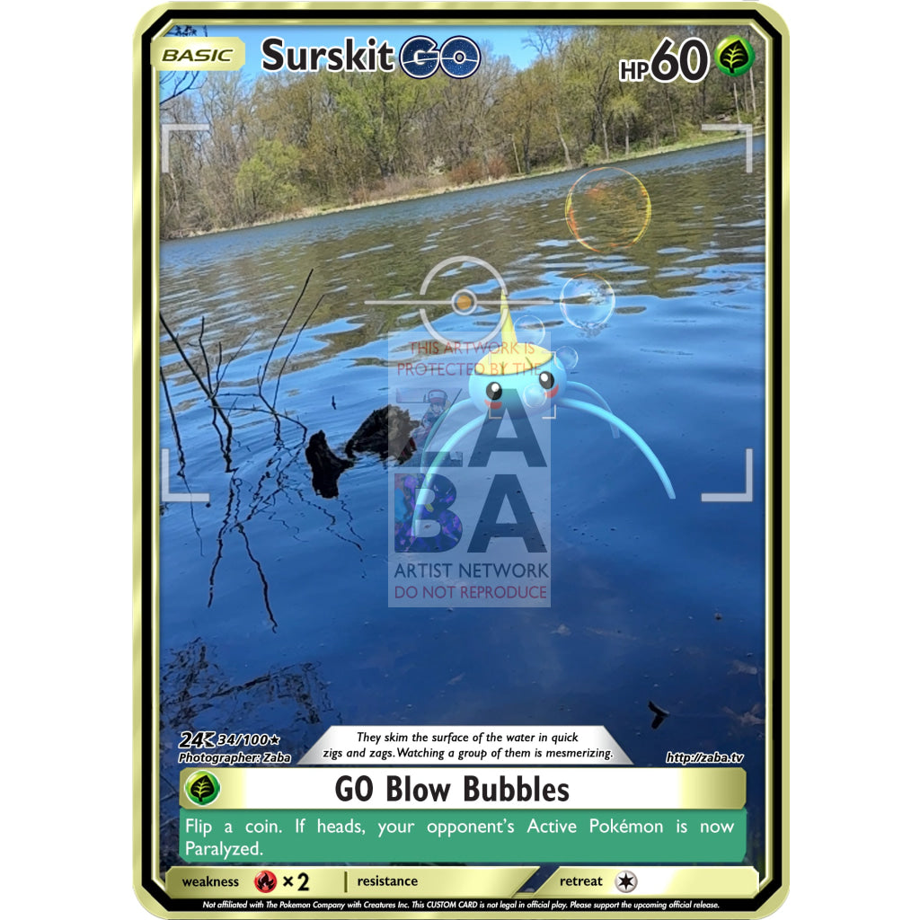 Surskit GO Custom Pokemon GO Card - ZabaTV