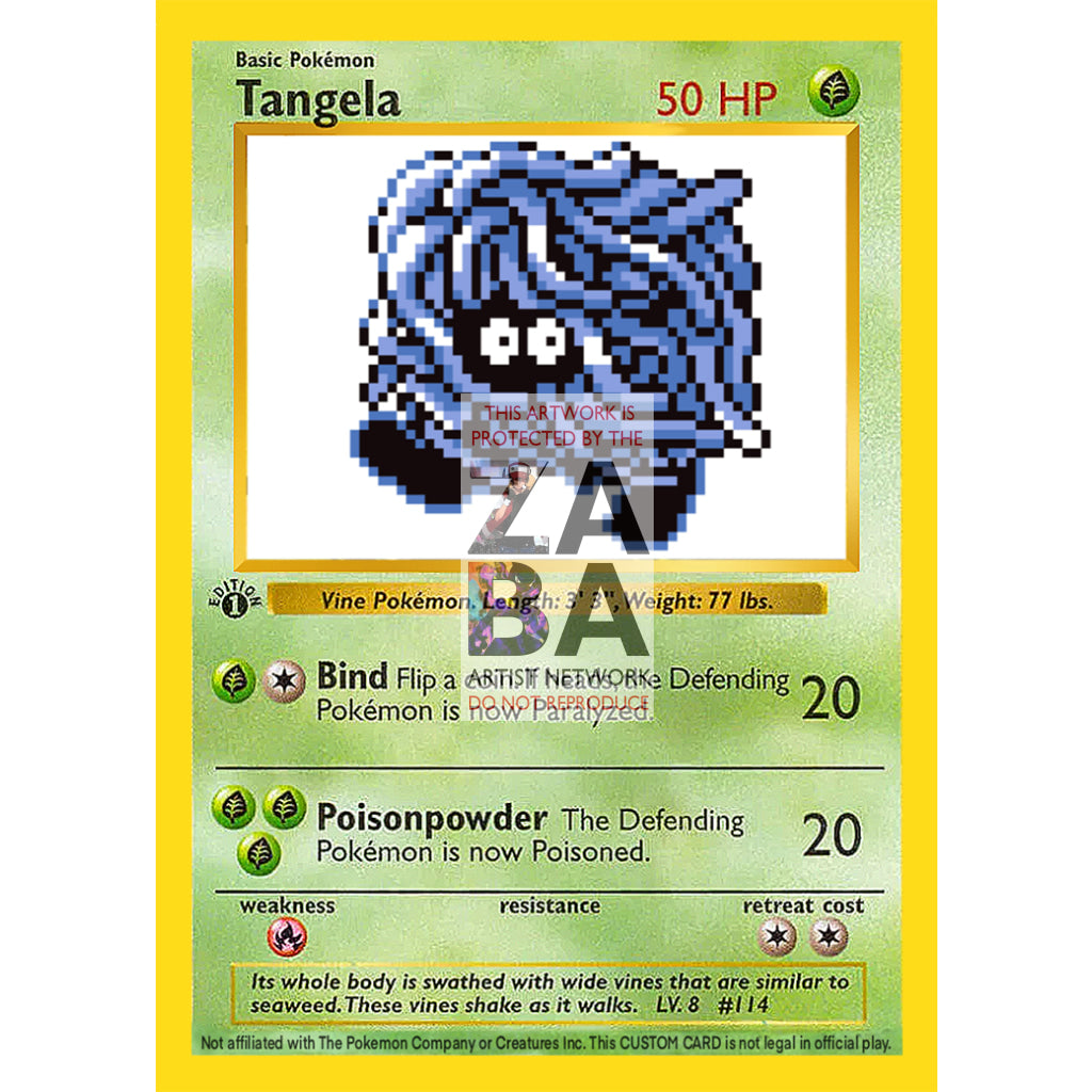 Tangela Game Sprite Custom Pokemon Card - ZabaTV