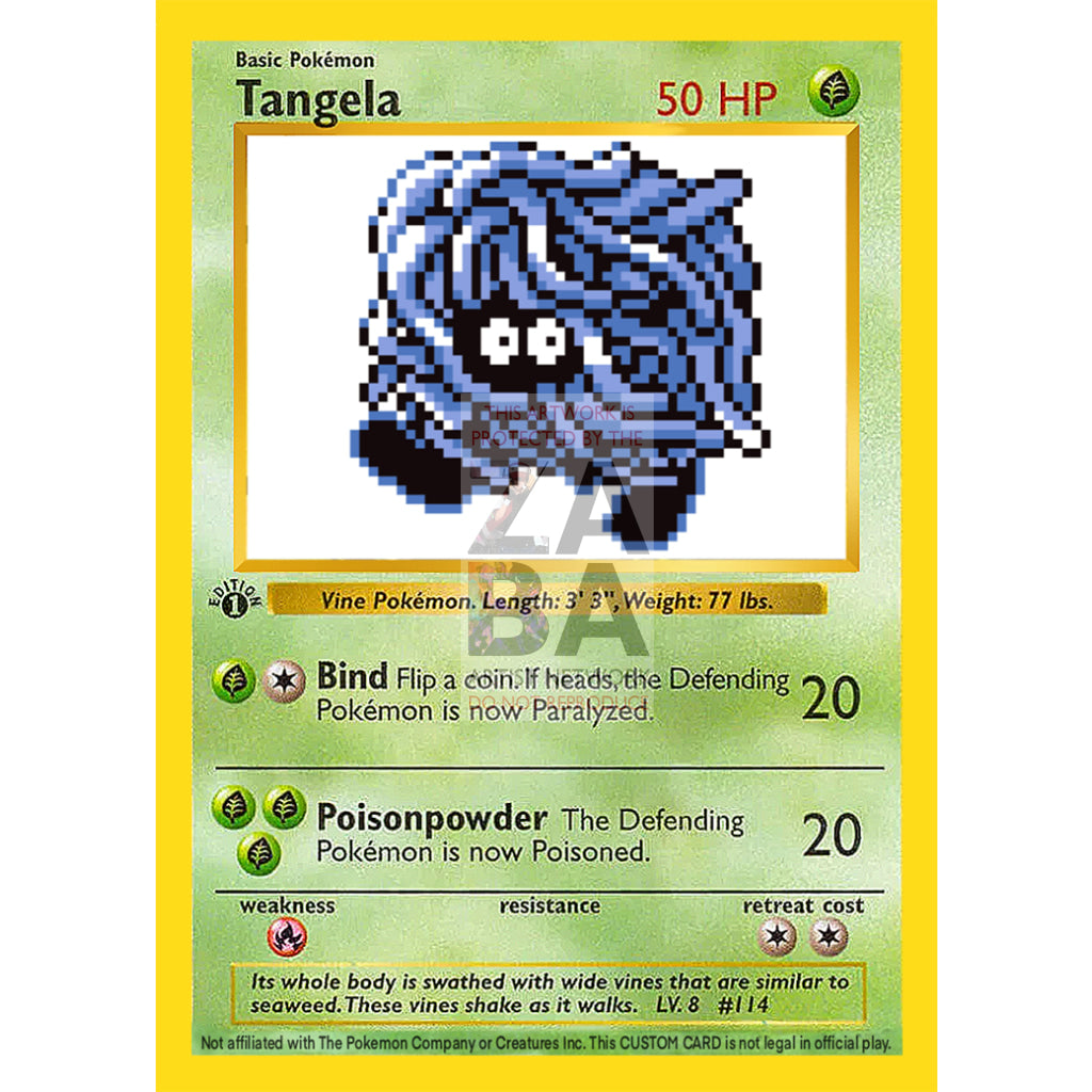 Tangela Game Sprite Custom Pokemon Card - ZabaTV