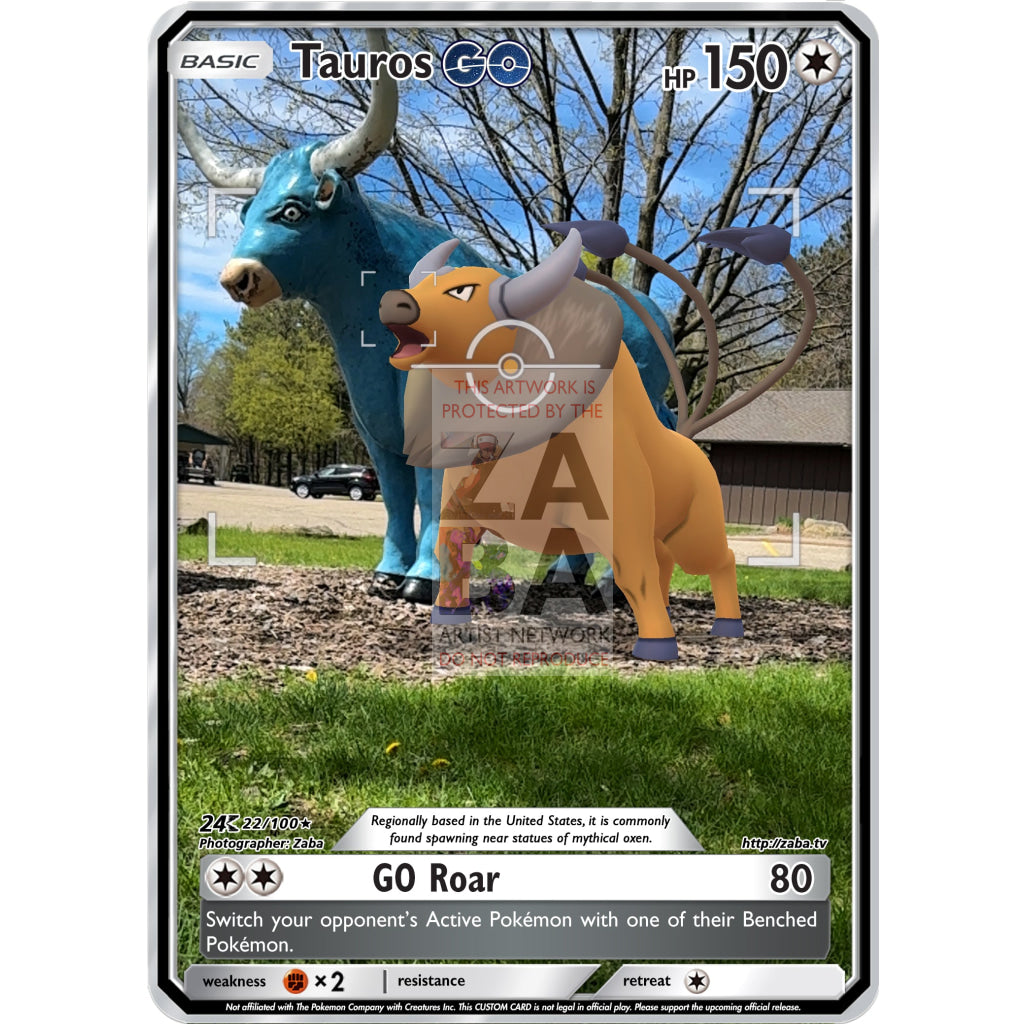 Tauros Go Custom Pokemon Card