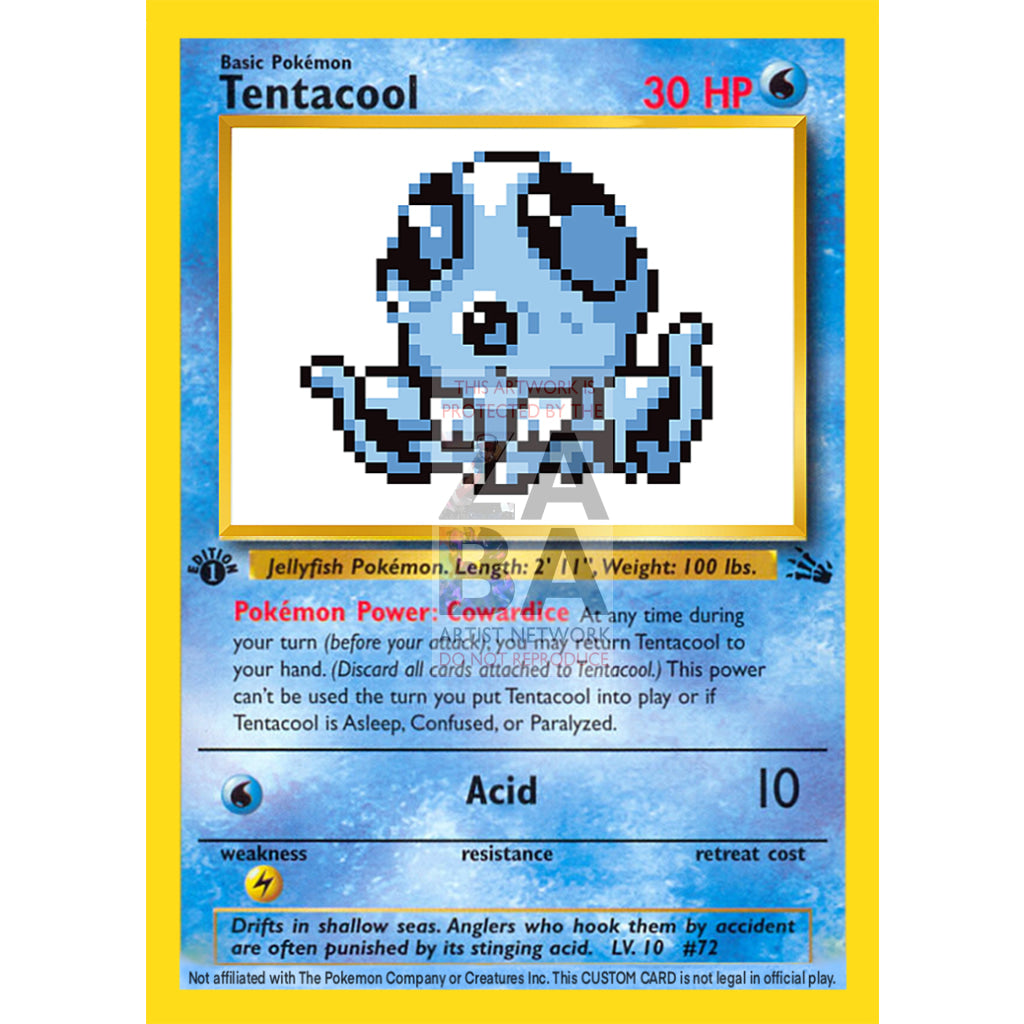 Tentacool Game Sprite Custom Pokemon Card - ZabaTV