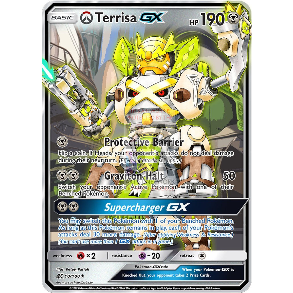 Terrisa GX (Terrakion + Orisa) Custom Overwatch + Pokemon Card - ZabaTV