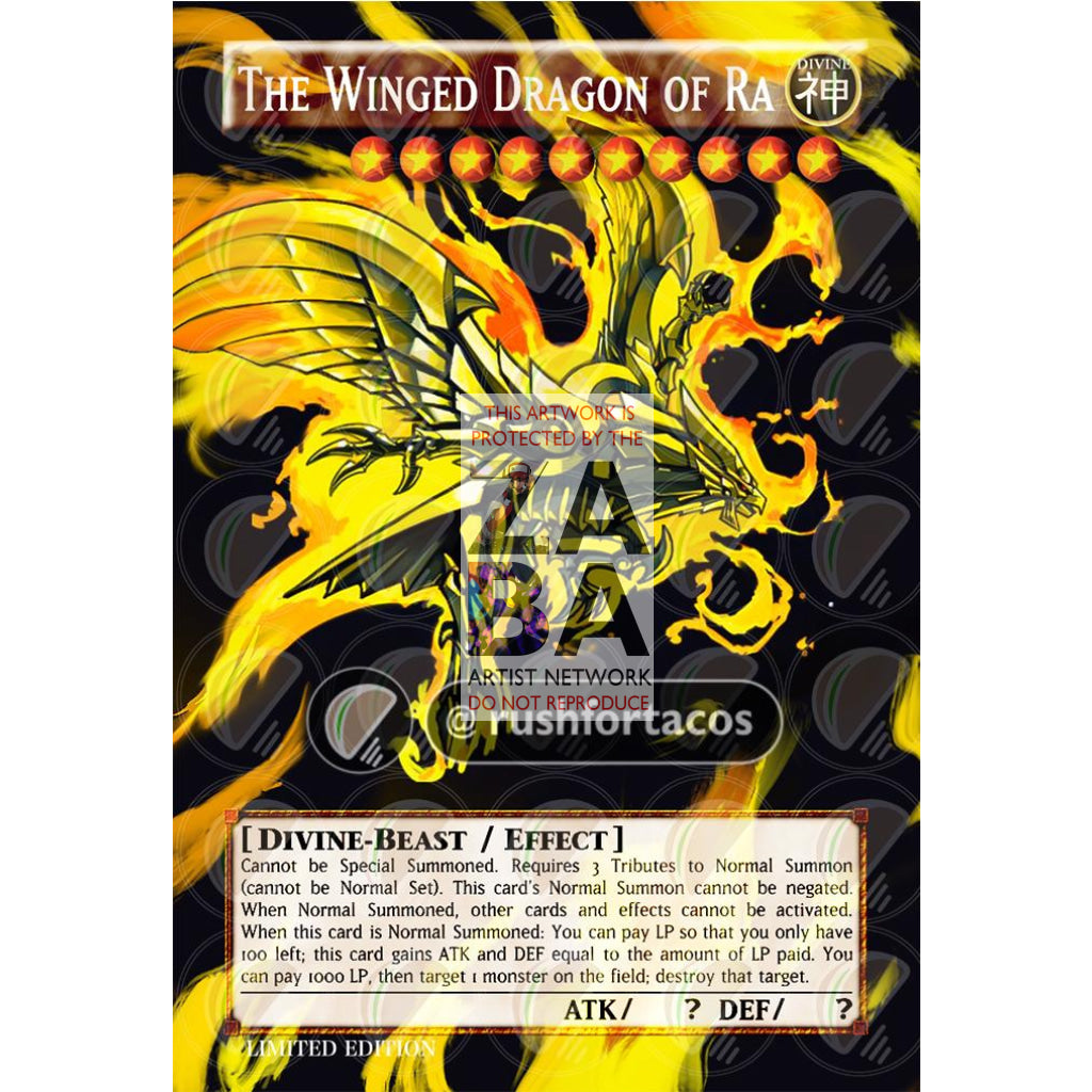 The Winged Dragon of Ra v2 Full Art ORICA - Custom Yu-Gi-Oh! Card - ZabaTV