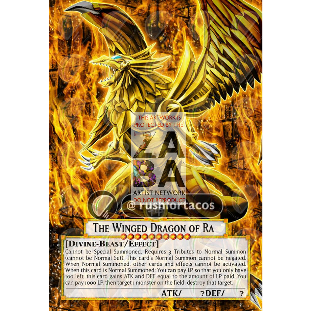 The Winged Dragon of Ra v3 Full Art ORICA - Custom Yu-Gi-Oh! Card - ZabaTV