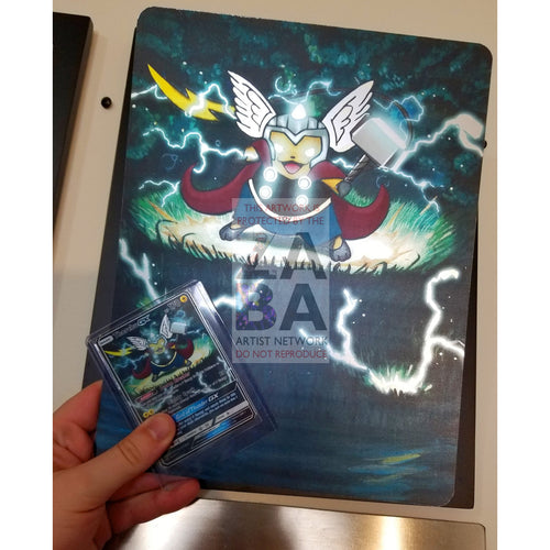 Thorchu 8X10.5 Holographic Poster + Custom Pokemon Card Gift Set