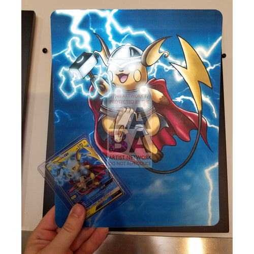 Thorchu 8X10.5 Holographic Poster + Custom Pokemon Card Gift Set