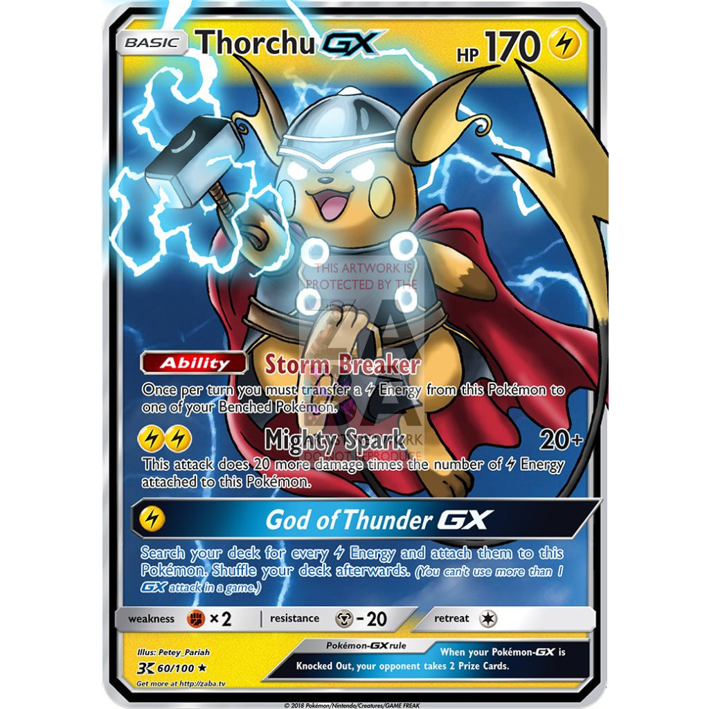 Thorchu GX Custom Pokemon Card - ZabaTV