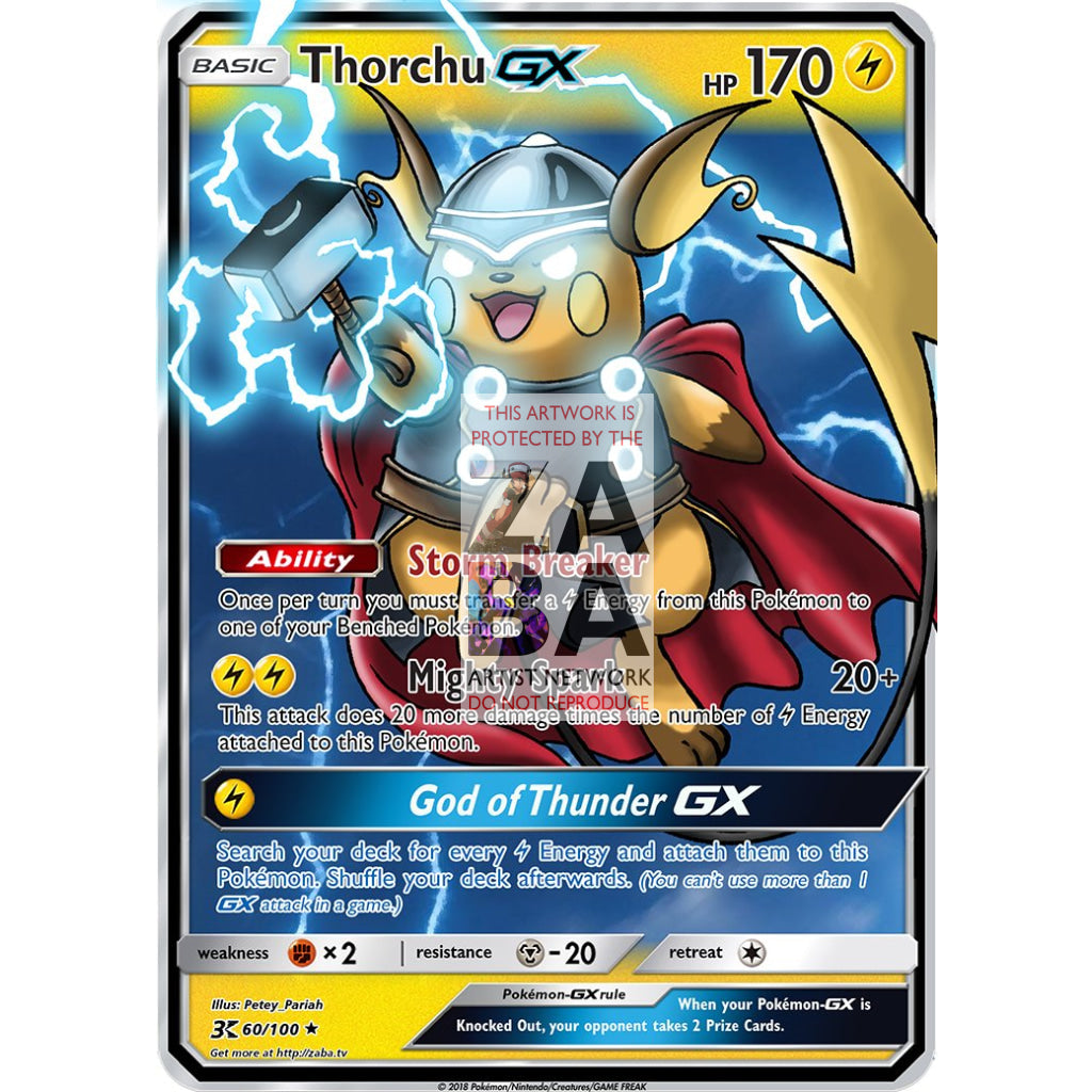 Thorchu GX Custom Pokemon Card - ZabaTV