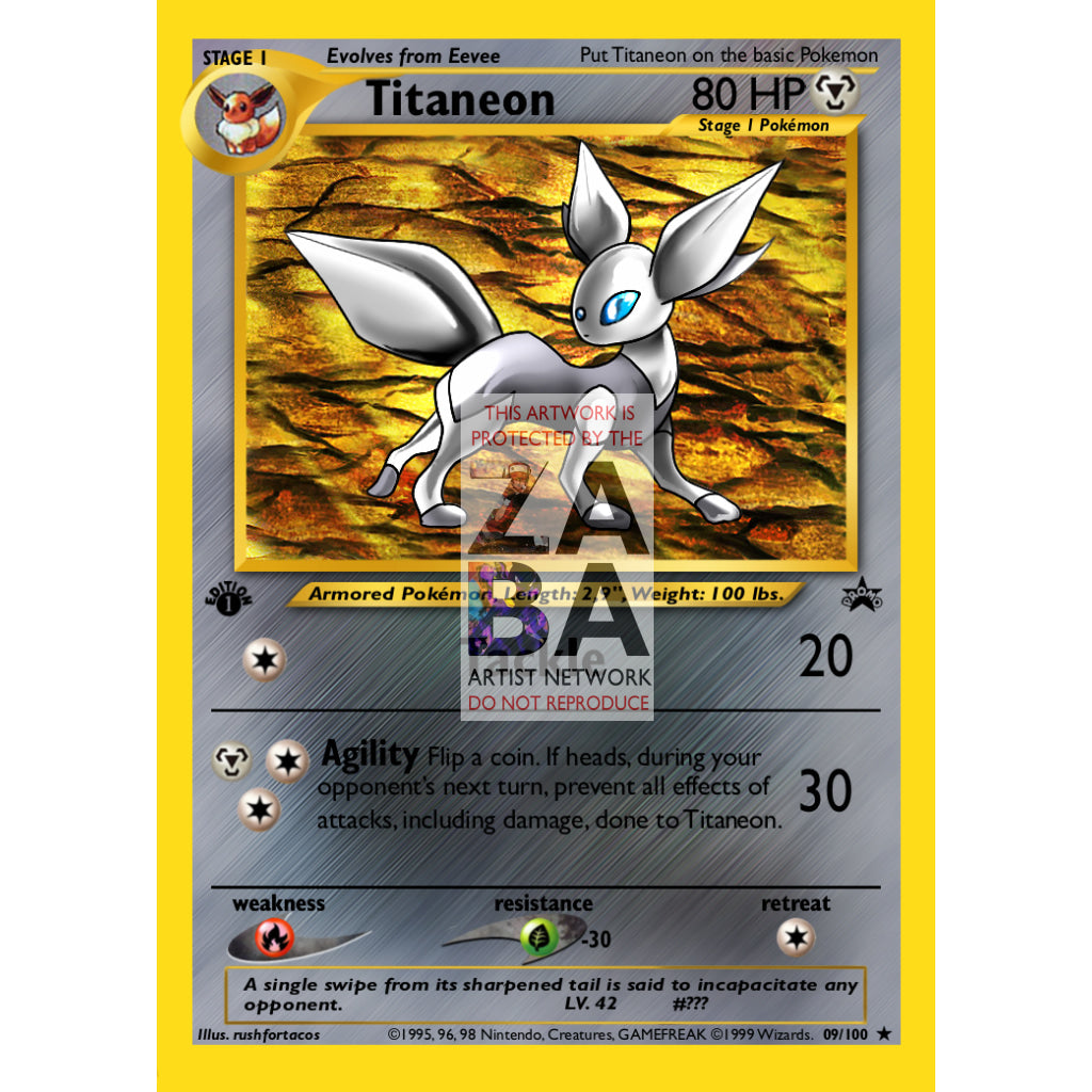 Titaneon (Eeveelution) Custom Pokemon Card - ZabaTV