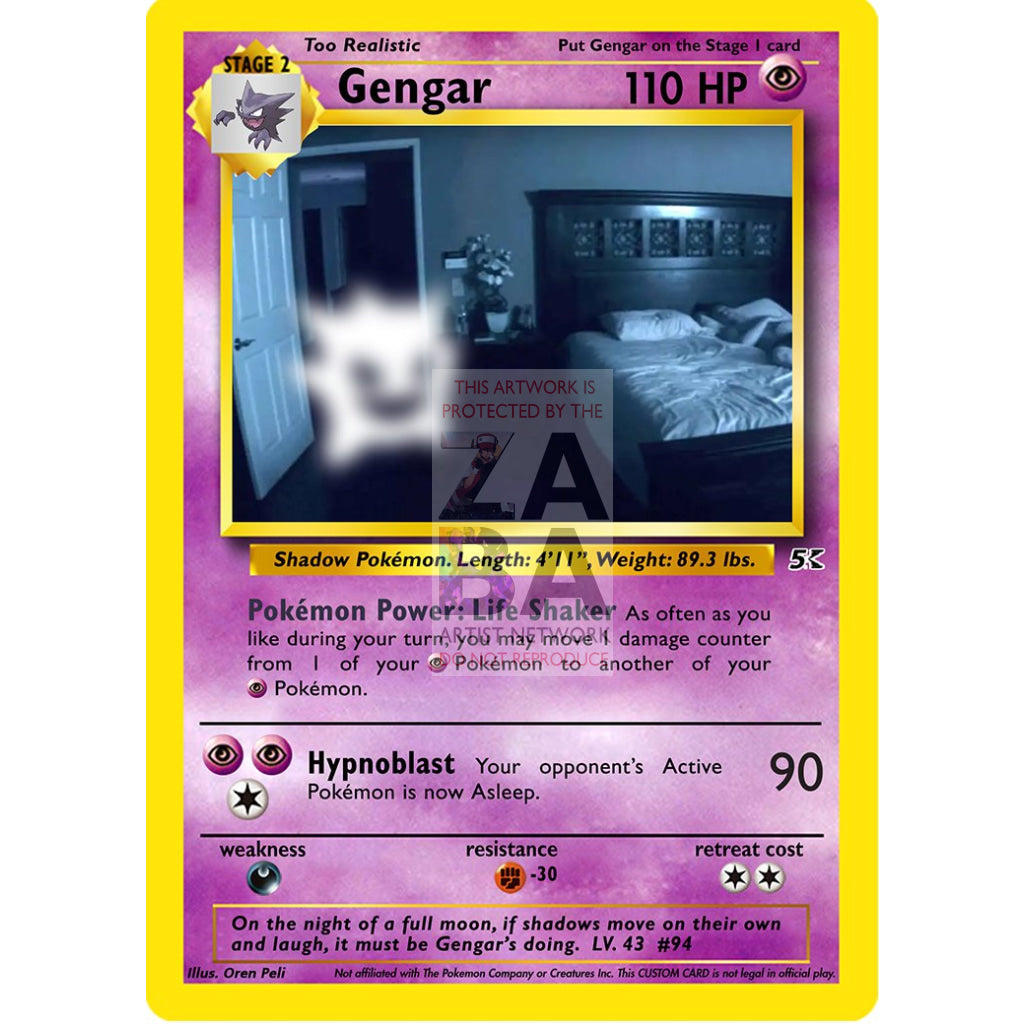 Too Realistic Gengar Custom Pokemon Card - ZabaTV